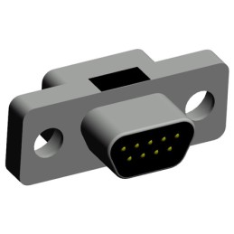 1 pcs - Norcomp MICRO-D 9 Way Through Hole D-sub Connector Plug, 1.27mm Pitch