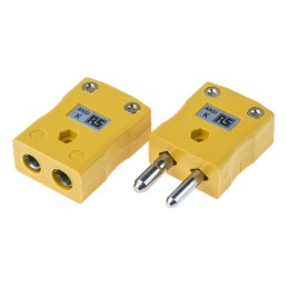 1 pcs - RS PRO In-Line Thermocouple Connector for Use with Type K Thermocouple, Standard Size, ANSI Standard