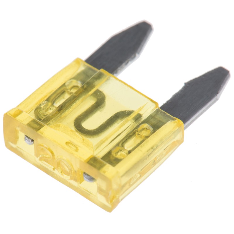 10 pcs - RS PRO 20A Yellow Blade Car Fuse, 32V dc