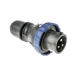 1 pcs - Scame IP66 Blue Cable Mount 2P + E Power Connector Plug ATEX, IECEx, Rated At 32A, 200 - 250 V