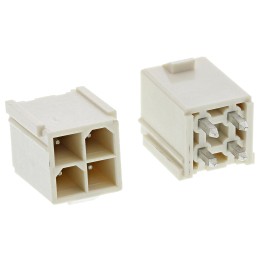 10 pcs - Molex Mini-Fit Jr. Series Straight Through Hole PCB Header, 4 Contact(s), 4.2mm Pitch, 2 Row(s), Shrouded