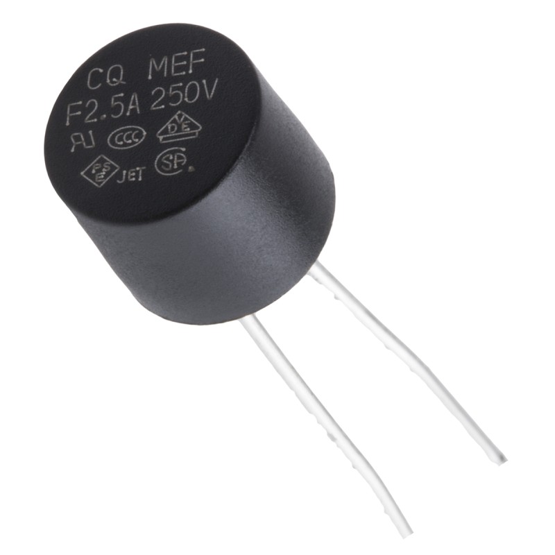 10 pcs - RS PROPC Board Non Resettable Fuse, Radial 2.5A, 250V ac