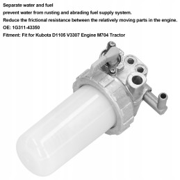 Diesel fuel water separator for Kubota tractor