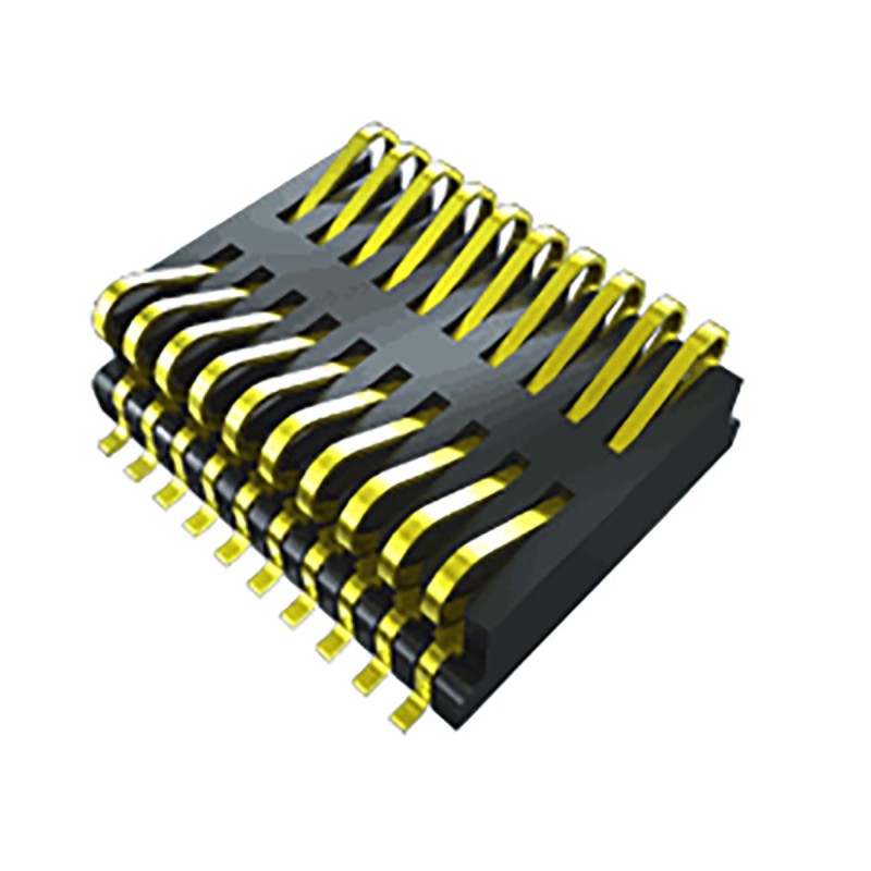 50 pcs - Samtec FSI Series Straight PCB Header, 20 Contact(s), 1.0mm Pitch, 2 Row(s), Shrouded