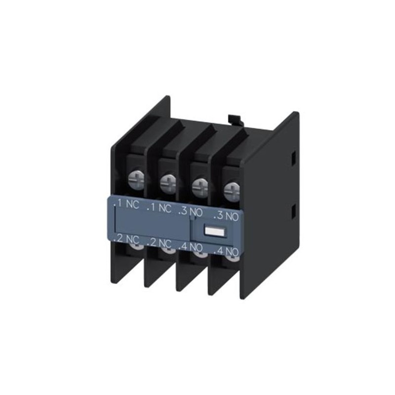 1 pcs - Siemens Auxiliary Switch Block, 4 Contact, 2 NO + 2 NC, Snap-On, SIRIUS