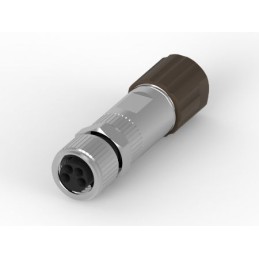 1 pcs - RS PRO 4 Pole M8 Din, 4A, 60 V IP67, Screw Lock, Female, Cable Mount