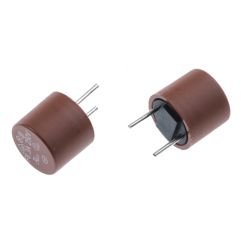 10 pcs - RS PROPC Board Non Resettable Fuse, Radial 6.3A, 250V ac