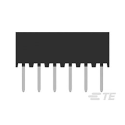 10 pcs - TE Connectivity AMPMODU Series Straight Through Hole Mount PCB Socket, 6-Contact, 1-Row, 2mm Pitch, Solder Termination