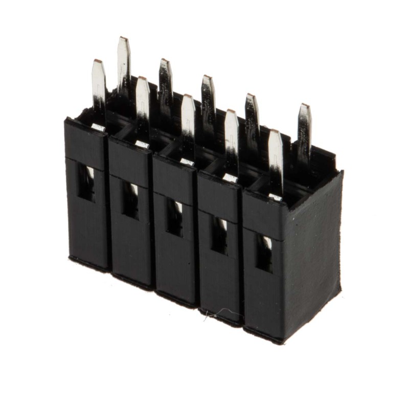 10 pcs - RS PRO Straight Through Hole Mount PCB Socket, 10-Contact, 2-Row, 2.54mm Pitch, Solder Termination