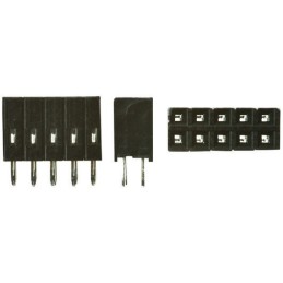 10 pcs - RS PRO Straight Through Hole Mount PCB Socket, 10-Contact, 2-Row, 2.54mm Pitch, Solder Termination