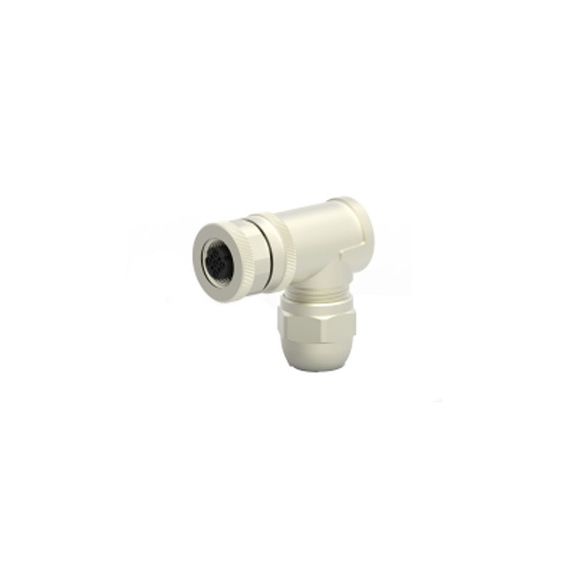 1 pcs - TE Connectivity Circular Connector, 4 Contacts, Cable Mount, M12 Connector, Socket, Female, IP67, T411 Series