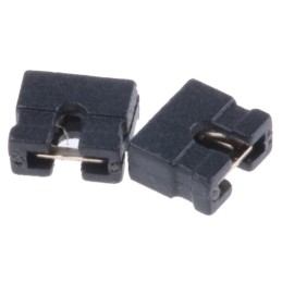 10 pcs - ASSMANN WSW Jumper Female Straight Black Open Top 2 Way 1 Row 2mm Pitch