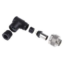 1 pcs - Binder Circular Connector, 2 Contacts, Cable Mount, M9 Connector, Plug, Male, IP67, 712 Series