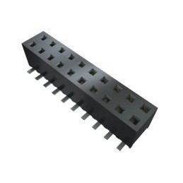 55 pcs - Samtec MMS Series Straight Through Hole Mount PCB Socket, 10-Contact, 2-Row, 2mm Pitch, Solder Termination