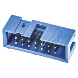 1 pcs - TE Connectivity AMP-LATCH Series Straight Through Hole PCB Header, 14 Contact(s), 2.54mm Pitch, 2 Row(s), Shrouded