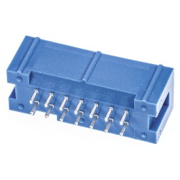 1 pcs - TE Connectivity AMP-LATCH Series Straight Through Hole PCB Header, 14 Contact(s), 2.54mm Pitch, 2 Row(s), Shrouded