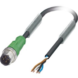1 pcs - Phoenix Contact Straight Male 4 way M12 to Unterminated Sensor Actuator Cable, 1.5m