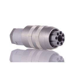 1 pcs - Hirschmann, N6R 7 Pole Din Socket, DIN 43651, 10A, 250 V ac IP65, IP67, Female, Cable Mount
