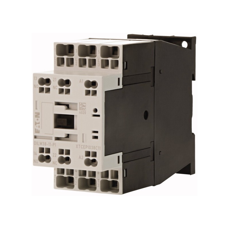 1 pcs - Eaton Contactor, 24 V ac Coil, 3-Pole, 38 A, 18.5 kW, 1 NC, 1 NO