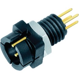 1 pcs - Binder Circular Connector, 5 Contacts, Panel Mount, Subminiature Connector, Socket, Male, IP40, 709 Series