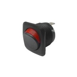 1 pcs : R13-135A2-02-BBR - Rocker Switches SPST ON-OFF ACT BLACK/RED