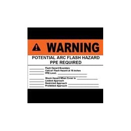 1 pcs : PVS0305W2101Y - Labels & Industrial Warning Signs Vinyl Adhesive Sign 5x3.5H 'Warning