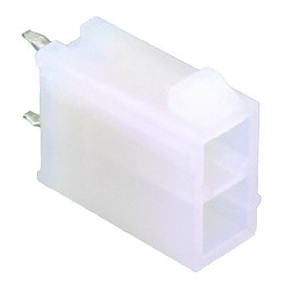 10 pcs - Molex Mini-Fit Jr. Series Straight Through Hole PCB Header, 2 Contact(s), 4.2mm Pitch, 2 Row(s), Shrouded