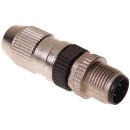 1 pcs - HARTING Circular Connector, 3 Contacts, Cable Mount, M12 Connector, Plug, Male, IP65, IP67, Harax M12 Series