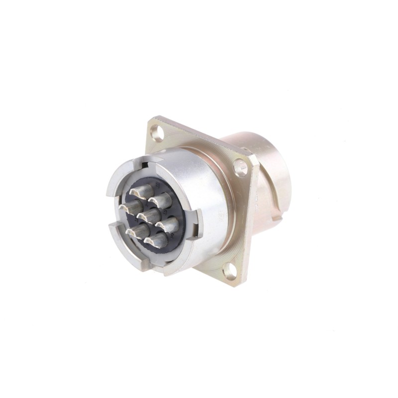 1 pcs - Souriau Circular Connector, 7 Contacts, Panel Mount, Socket, Female, IP65, 840 Series