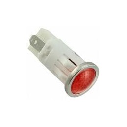 1 pcs : 1092QD1-125VAC - LED Panel Mount Indicators PMI .5in. LED 125V Tab Semi-Dome Red