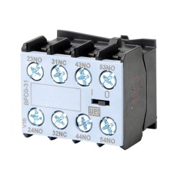 1 pcs - WEG Auxiliary Contact Block, 4 Contact, 1NC + 3NO, Front Mount