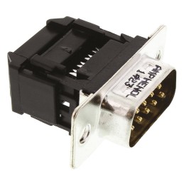 1 pcs - Amphenol DFR 9 Way Right Angle Cable Mount D-sub Connector Plug, 2.74mm Pitch
