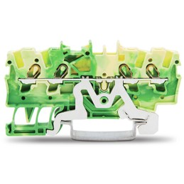 100 pcs - Wago TOPJOB S, 2001 Series Green/Yellow Earth Terminal Block, 1.5mm², Single-Level, Push-In Cage Clamp Termination,