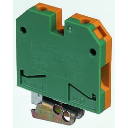 100 pcs - Weidmuller 2-Way EK 4 Earth Block, 26 - 10 AWG Wire, Screw Down, Nylon Housing, ATEX