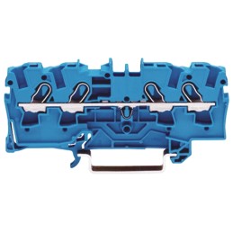 10 pcs - Wago TOPJOB S, 2004 Series Blue DIN Rail Terminal Block, 4mm², Single-Level, Push-In Cage Clamp Termination, ATEX, IEC