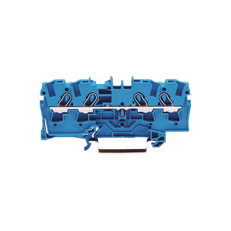 10 pcs - Wago TOPJOB S, 2004 Series Blue DIN Rail Terminal Block, 4mm², Single-Level, Push-In Cage Clamp Termination, ATEX, IEC