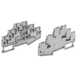 10 pcs - RS PRO Grey Feed Through Terminal Block, 2.5mm²