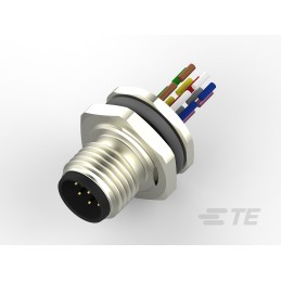 1 pcs - TE Connectivity Circular Connector, 8 Contacts, Rear Mount, M12 Connector, Plug, Male, IP67