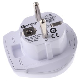 1 pcs - RS PRO Denmark, India, Israel to Europe Travel Adapter, Rated At 16A