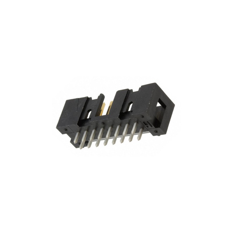 10 pcs - TE Connectivity AMP-LATCH Series Straight Through Hole PCB Header, 16 Contact(s), 2.54mm Pitch, 2 Row(s), Shrouded
