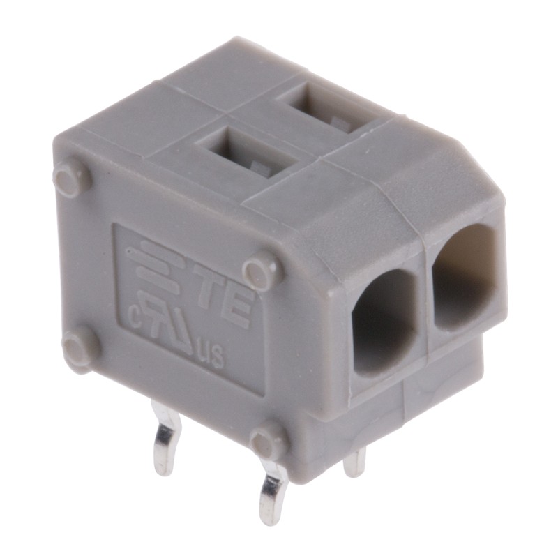 10 pcs - TE Connectivity PCB Terminal Block, 2-Contact, 3.81mm Pitch, Through Hole Mount, 1-Row, Solder Termination