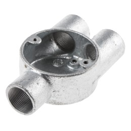 5 pcs - RS PRO Y Box, Conduit Fitting, 25mm Nominal Size, Steel