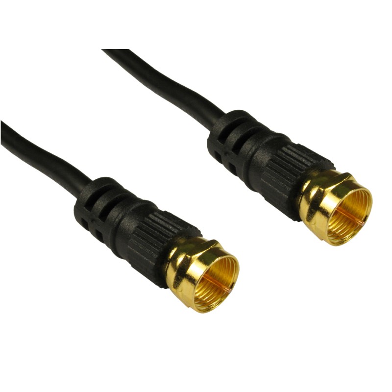1 pcs - RS PRO Male F Type to Male F Type Coaxial Cable, 500mm, F Connector Coaxial, Terminated