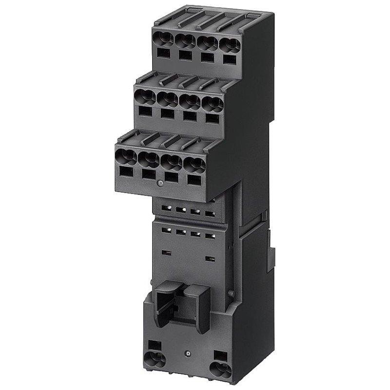 1 pcs - Siemens LZS Snap-On Rail Mount Relay Socket, for use with PT Relay