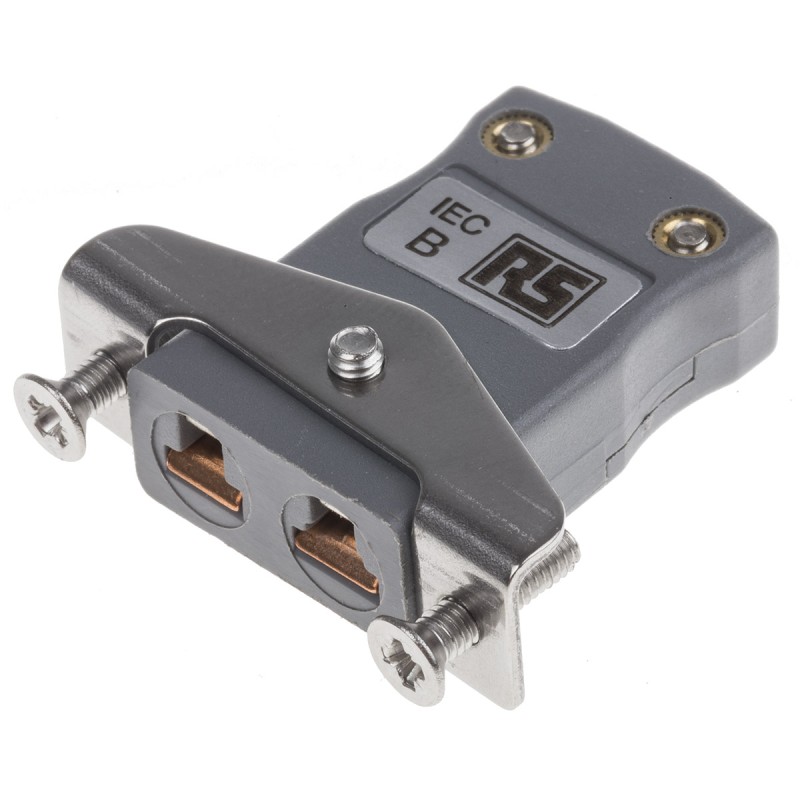 1 pcs - RS PRO Panel Mount Thermocouple Connector for Use with Type B Thermocouple, Miniature Size, IEC Standard