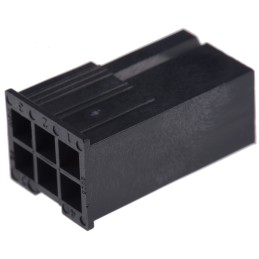 10 pcs - Molex, Mini-Fit Jr Male Connector Housing, 4.2mm Pitch, 6 Way, 2 Row