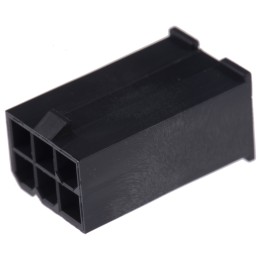 10 pcs - Molex, Mini-Fit Jr Male Connector Housing, 4.2mm Pitch, 6 Way, 2 Row