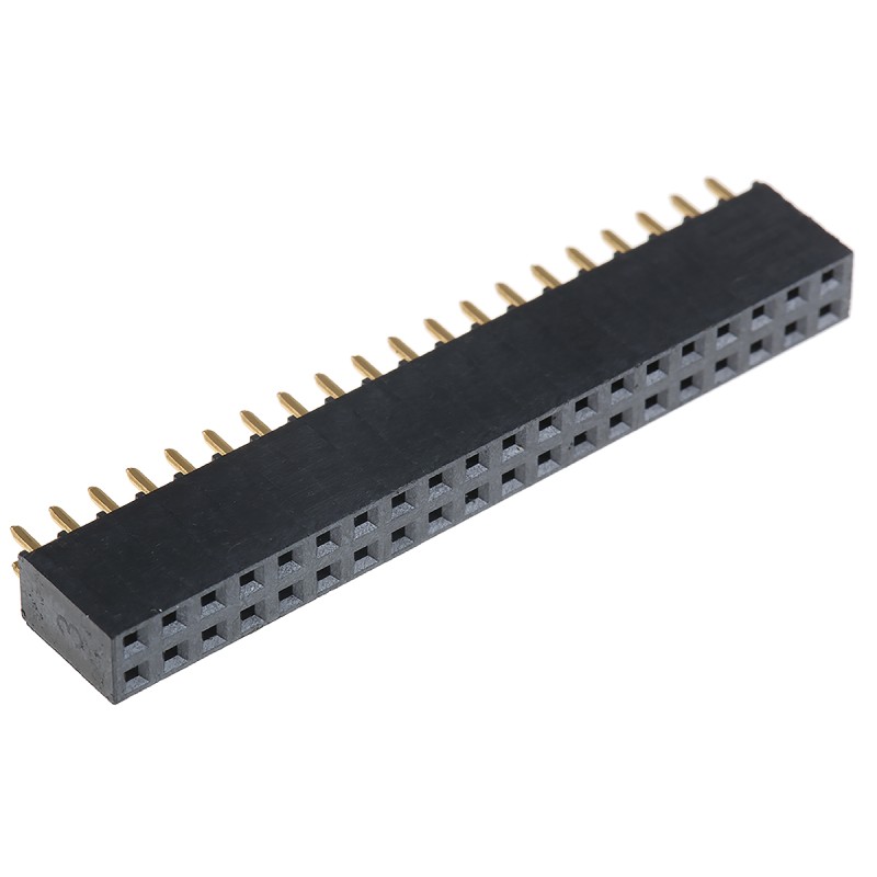 1 pcs - Samtec SSQ Series Straight Through Hole Mount PCB Socket, 40-Contact, 2-Row, 2.54mm Pitch, Solder Termination