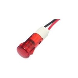 1 pcs : FL1P-10QW-1-R24V - LED Panel Mount Indicators LED RED 10MM SNAP 24VAC/DC UL