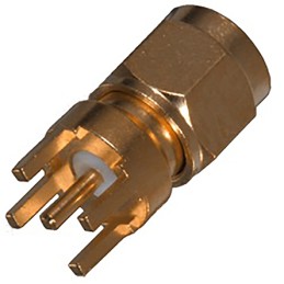 1 pcs - Cinch Connectors SMA Series, Plug PCB Mount SMA Connector, 50Ω, Solder Termination, Straight Body